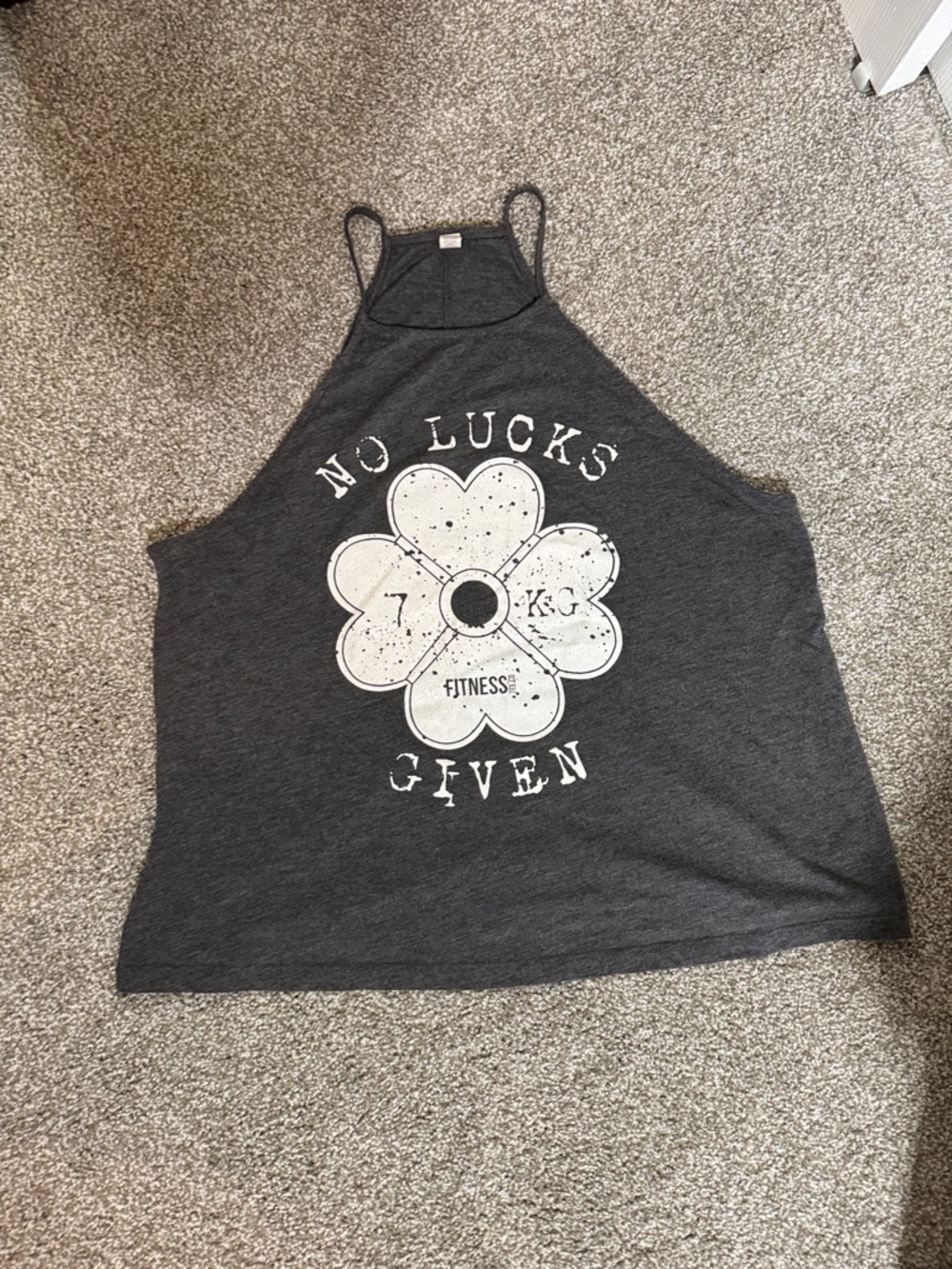 Bella Canvas Charcoal Gray Graphic Halter Tank Top